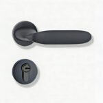 Modern Silent Bedroom Privacy Door Lock Set with Key - Interior Lever Handle & Mortise Lock