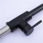 2025 Modern Stainless Steel 304 Black Kitchen Faucet Single-Hole Brass Pull Out Tap with Ceramic Valve Core Mixer Sink Faucets - Image 2