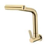 Modern Design Single Handle Kitchen Faucet Wall-mounted Cold Water Matte Black Finish Brass Material 5 Hotel Hospital Farmhouse - Image 6