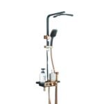 Single-Handle Brass Rainfall Thermostatic Bathroom Shower Set Classic Style Mixer Tap Digital Bath System Polished Ceramic Valve - Image 5