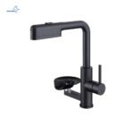 Tik Tok Hot Sales 4-Function Single Handle Pull-Down Kitchen Faucet with Glass Rinser