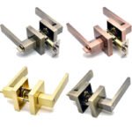 RHETECH Privacy Safety Tubular Locks Matt Black Gold Silver Square Portable Heavy Duty Bathroom Door Lock Lever Handle Locks - Image 2