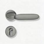 Modern Silent Bedroom Privacy Door Lock Set with Key - Interior Lever Handle & Mortise Lock - Image 3