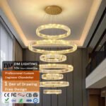 Interior Decoration High Ceiling Hanging Lamp Crystal Chandelier Villa Staircase Custom Led Chandelier - Image 3