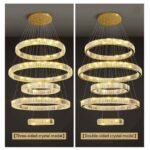 Interior Decoration High Ceiling Hanging Lamp Crystal Chandelier Villa Staircase Custom Led Chandelier - Image 2