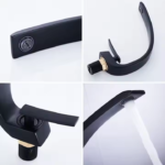 Single-Handle Modern Basin Mixer Faucet for Bathroom Single-Hole Installation with Ceramic Valve Core Metered Faucets Feature - Image 4