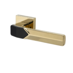 Modern Geometric Zinc Ambidextrous Bedroom Villa Door Handle Square Rosette Lever Set Interior Hardware Passage Privacy Lock