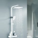 Single-Handle Brass Rainfall Thermostatic Bathroom Shower Set Classic Style Mixer Tap Digital Bath System Polished Ceramic Valve - Image 2