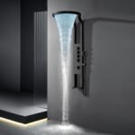 New Design Bathroom LED Shower Faucet Set Ceiling Rainfall Waterfall Thermostatic Shower Faucet Set