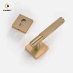 Oksun Knurled Brass Door Lever Set Interior Bedroom Bathroom Wood Door Lock Set Magnetic Private Passage Dummy Lock Set - Image 4