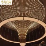 Large Custom Restaurant Hotel Lobby Wedding Event Hall Decorative Golden Chandelier Duplex Modern Luxury Pendant Light