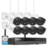 Hiseeu 5MP Wireless CCTV Camera System 2-Way Audio IP Camera Outdoor Security System 8Channel CCTV System