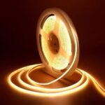 Hot Sale 5v 12v 24v Cri 95 400leds/m 3mm Ultra Narrow Free Cut Dotless Flexible Dimmable Cob Led Strip Light