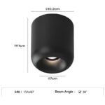 PULUOTI Modern Indoor Cylinder Ceiling Light Cob LED Spot Lights with 3 Colours Spotlight Down Light for Jewelry Clothes Shop - Image 4