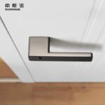 High Standard Interior Bedroom Privacy Access Mute Grey Wooden Door Zinc Alloy Minimalist Modern Passage Door Lock Handle - Image 5