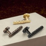 DOOROOM Modern Brass Lever Door Handle Bathroom Privacy Door Lock Handle for Hotel Families - Image 3