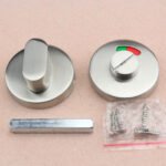 Public Toilet Door Partition Privacy Twist Knob Lock Stainless Steel 304 Red Green Indicator Keyless Deadbolt Lock - Image 2