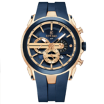 Luxury Sports Watch with Quartz Movement Alloy Case 42mm Dial 22mm Band Silicone Strap Water Resistance Chronograph - Image 6