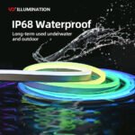 Customizable Permanent Outdoor IP68 Underwater 12v RGB Flexible Uniform LED Neon Strip Light - Image 2