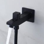 Matte Black LED Shower Head Panel Rain Waterfall Shower System Set Lateral Jet With Thermostatic Mixer Valve Diverter - Image 5