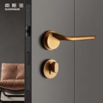 New Style Zinc Alloy Door Lock Holder Modern Interior Door Handle Mortise Lock Lever Door Handle Lock Set - Image 3