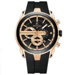 Luxury Sports Watch with Quartz Movement Alloy Case 42mm Dial 22mm Band Silicone Strap Water Resistance Chronograph - Image 2