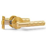 DOOROOM Modern Brass Lever Door Handle Bathroom Privacy Door Lock Handle for Hotel Families - Image 5