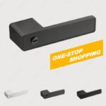 High Standard Interior Bedroom Privacy Access Mute Grey Wooden Door Zinc Alloy Minimalist Modern Passage Door Lock Handle - Image 7