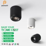 PULUOTI Modern Indoor Cylinder Ceiling Light Cob LED Spot Lights with 3 Colours Spotlight Down Light for Jewelry Clothes Shop