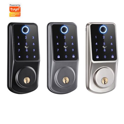 Waterproof Wooden Door Smart Deadbolt Lock Fingerprint Digital Smart Lock TTLock or Tuya APP Optional