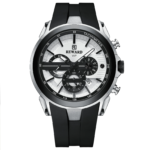 Luxury Sports Watch with Quartz Movement Alloy Case 42mm Dial 22mm Band Silicone Strap Water Resistance Chronograph - Image 7
