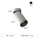 Surface Recessed Cut 45mm 55mm 65mm LED Spot Light Aluminum White Black Ceiling Spotlights 8W 10W 12W for Indoor Home Office - Image 3