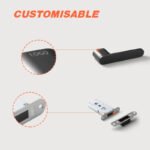 High Standard Interior Bedroom Privacy Access Mute Grey Wooden Door Zinc Alloy Minimalist Modern Passage Door Lock Handle - Image 4