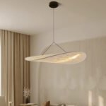 Modern Nordic Style Silk Fabric Chandelier Lighting Long Pendant Lamp for Home Office & Living Room Popular Indoor Hanging Light - Image 4
