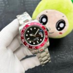 G Factory Laojia Can Ship Ring Green GMT Foreign Trade Recycled Materials Leather Watch Source Greenwich Mechanical Men's - Image 5