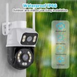 ICSEE 6MP Bullet Security Wifi Outdoor Dual Lens Cameras Home Night Vision Light Alarm CCTV Surveillance Dual Screens Camera - Image 2