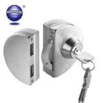 Commercial Stainless Steel Security Glass Door Lock Frameless Double Swing Sliding 3 Keys Durable Soundproof Internal Doors - Image 4
