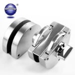 Commercial Stainless Steel Security Glass Door Lock Frameless Double Swing Sliding 3 Keys Durable Soundproof Internal Doors