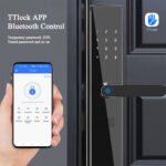 Fingerprint Keyless Smart Door Handle Lock Electronic Keypad TTlock Door Password Handle Smart Lock Set - Image 4