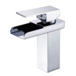 Aquacubic 304 SS Stainless Steel Bathroom Sink Tap Bathroom Waterfall Basin Faucet