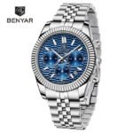 Benyar S001 New Men's 40mm Quartz Watch Luxury Sapphire Stainless Steel 100m Waterproof Men's Quartz Japan Movement Watch - Image 3