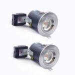 8W Fire Rated Recessed LED Downlight Fireproof Dimmable Led Ceiling Light GU10 Base Aluminum Porch Living Room COB Spotlight