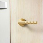 DOOROOM Modern Brass Lever Door Handle Bathroom Privacy Door Lock Handle for Hotel Families - Image 2