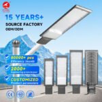 Outdoor IP65 Waterproof AC LED Street Light 50W-200W Aluminum Modular Column with CRI95 High Efficiency AC 85-165V