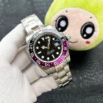 G Factory Laojia Can Ship Ring Green GMT Foreign Trade Recycled Materials Leather Watch Source Greenwich Mechanical Men's - Image 3