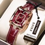 POEDAGAR 785 Women's Waterproof Watches Fashion Square Ladies Quartz Watch Genuine Leather Strap Luxury Women Luminous Watches - Image 5