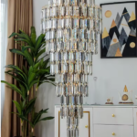 American Empire LED Chandelier with Remote Control for Home Hotel Villa Restaurant or Church Lobby Crystal Decor